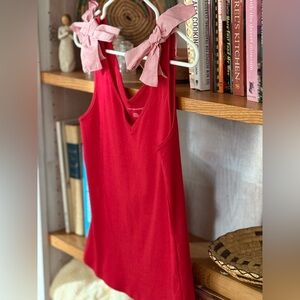 Tommy Hilfiger Red Tank Top with Red and white Bows